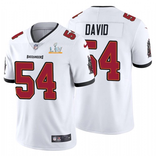 Men's Tampa Bay Buccaneers #54 Lavonte David White 2021 Super Bowl LV Limited Stitched NFL Jersey